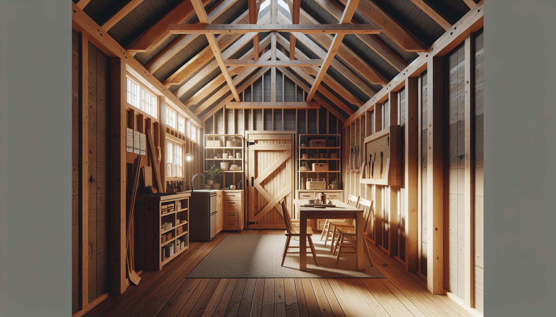 How to Build a Saltbox Shed: Classic New England Style Made Easy 6 Interior Considerations: Maximizing space and Functionality