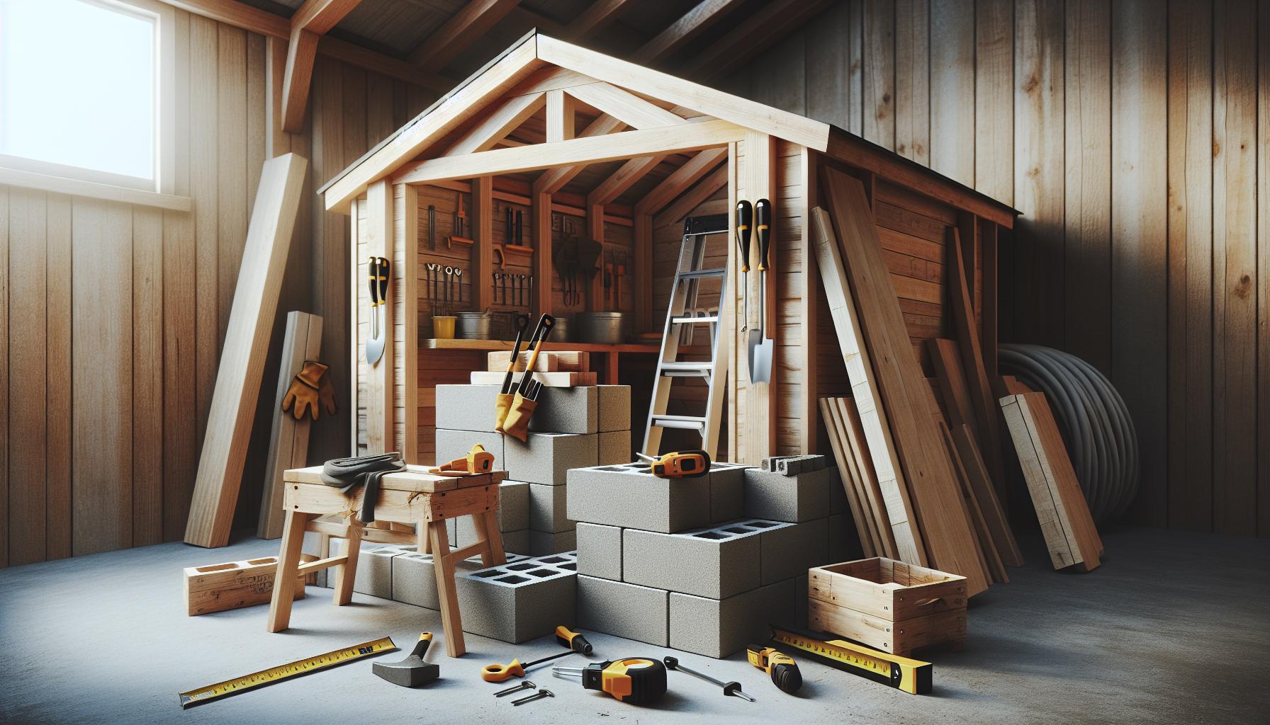 Can I Build a Shed Without a Floor? Ground Options for Heavy Equipment 6 Using Concrete Blocks: A Stable Base for Your Equipment Shed